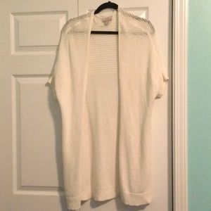 Short sleeved cream cardigan size large